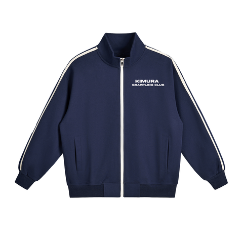 Contrast Side-Stripe Stand Collar Jacket Kimura Grappling Club