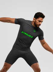 Kimura Black & Neon Green Rashguard