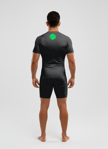 Kimura Black & Neon Green Rashguard
