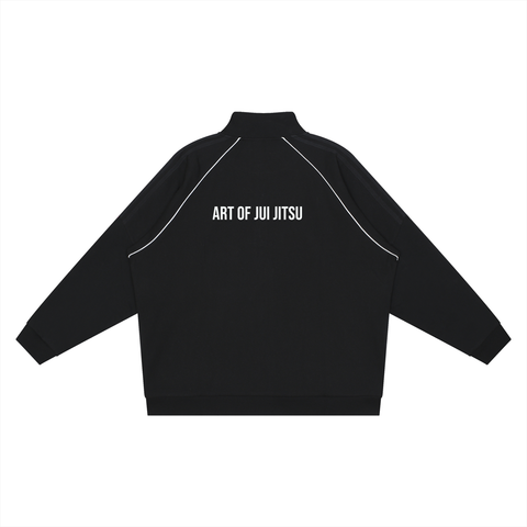 Reflection Striped Raglan Sleeve  Jacket